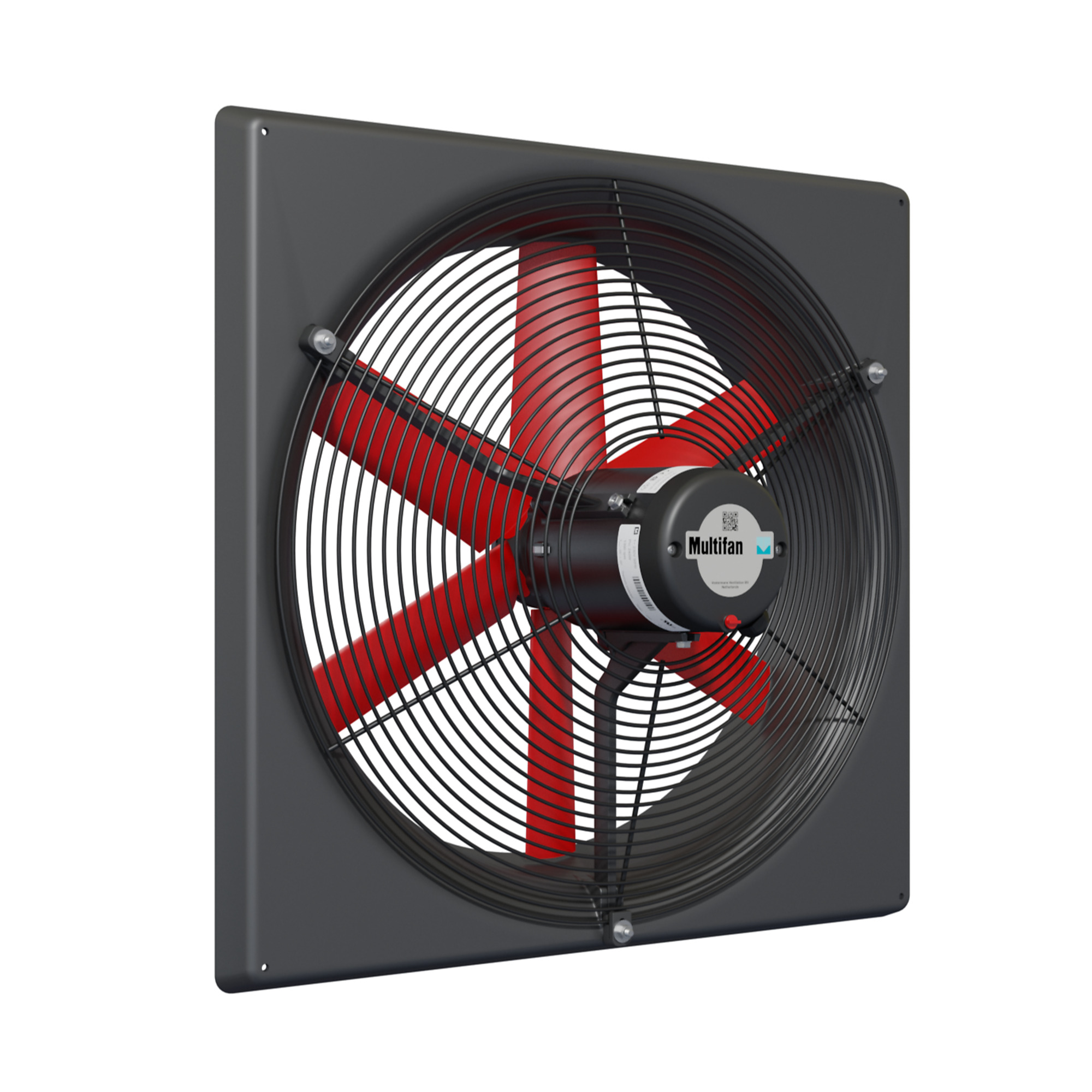 Multifan 3-Phase Panel Fan with Intake Guard, 20in., 5200 CFM, 2/3 HP, 265/460 Volt, Model# V4D50K-460V
